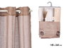 Giftdecor Cortine marron relief en tissu 100% polyester 24x5x26 cm (Set de 6)