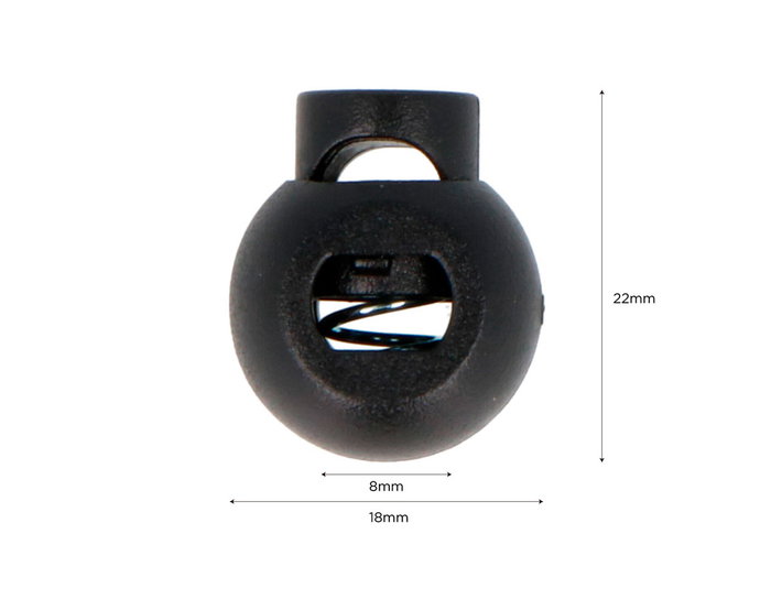 Innspiro Embouts de Cordon en Plastique Noir 8mm (Lot de 5)