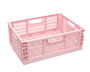 KioKids Caja De Almacenaje Plegable 40 x 30 x 15 cm, Boîte de Rangement Pliante Rose en Polypropylène pour Organisation
