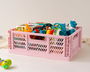 KioKids Caja De Almacenaje Plegable 40 x 30 x 15 cm, Boîte de Rangement Pliante Rose en Polypropylène pour Organisation
