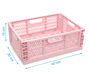 KioKids Caja De Almacenaje Plegable 40 x 30 x 15 cm, Boîte de Rangement Pliante Rose en Polypropylène pour Organisation