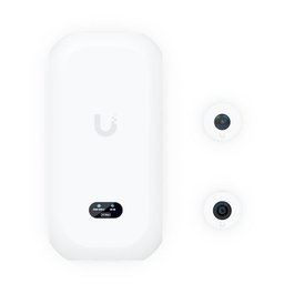 Ubiquiti Camera AI Theta - Caméra de sécurité WiFi 360° avec IA, double objectif (8 MP grand angle + 12 MP fisheye), audio bidirectionnel et écran LCD couleur