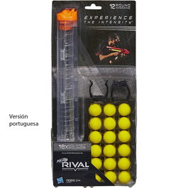 Nerf Rival B1594 Kit de Recharge Portugais - Chargeur pour 18 Balles en Mousse Haute Vitesse