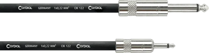 CORDIAL Câble Jack/Mini-Jack Modulaire 1 M - Câble Audio Mono
