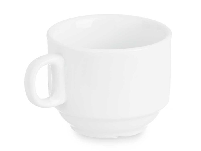 VESSIA Taza Porcelana Apilable 220 ml Blanco