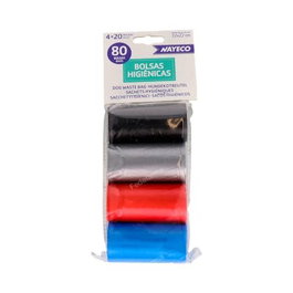 NAYECO VET Sacs Hygiéniques 4 Rouleaux de 20 Sacs