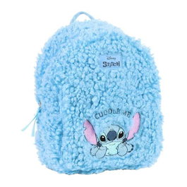 Stitch Sac à dos casual en fausse laine 24 x 19 x 10,5 cm Cerdá - Bleu