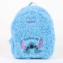 Stitch Sac à dos casual en fausse laine 24 x 19 x 10,5 cm Cerdá - Bleu