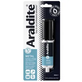 Araldite Cyanolit - Colle époxy bi-composant spécial métaux 24 ml - Haute résistance pour réparations durables - Résiste aux températures, chocs et produits chimiques