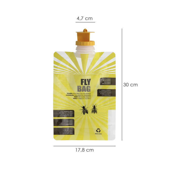 PAPILLON Lot de 5 pièges extérieurs réutilisables pour mouches et insectes PAPILLON Lot de 5 pièges extérieurs réutilisables pour mouches et insectes