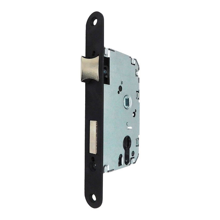 Micel CRE03 Serrure à larder acier noir finition, canto rond 50/47 mm, pour porte bois, pêne réversible, cylindre européen non inclus Micel CRE03 Serrure à larder acier noir finition, canto rond 50/47 mm, pour porte bois, pêne réversible, cylindre européen non inclus