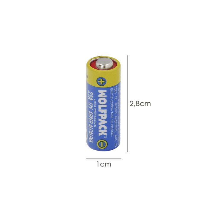 WOLFPACK LINEA PROFESIONAL Piles Alcalines 12V E23A (Blister de 2 pièces)