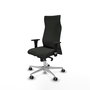 Piqueras Y Crespo Fauteuil Albacete Noir avec mécanisme synchrone et base aluminium