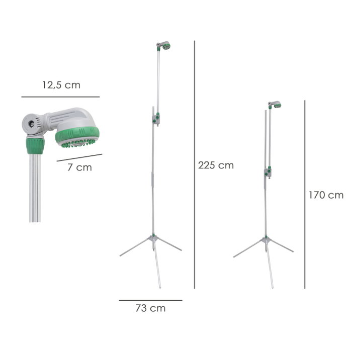 WOLFPACK LINEA PROFESIONAL Douche de jardin portable Saturnia avec trépied