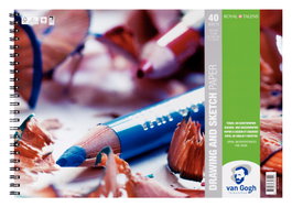 Van Gogh Bloc de papier pour dessins et croquis, A3, 40 feuilles