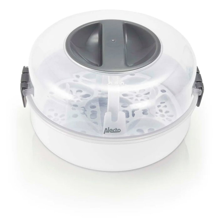 Alecto BW-04 Stérilisateur de Biberons pour Micro-ondes, Blanc
