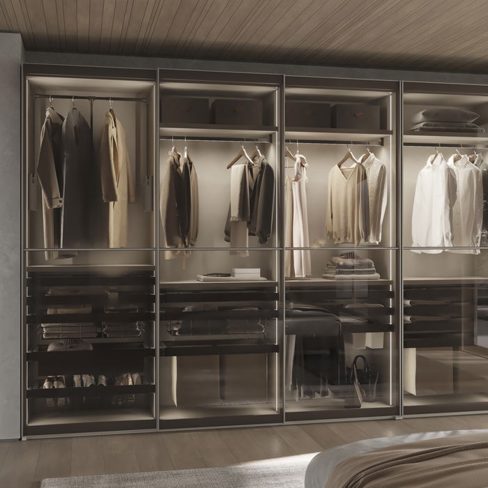 Emuca Kit de range-chaussures extractible pour armoires Quartz, réglable, module 800mm, Acier, aluminium et plastique, Titane