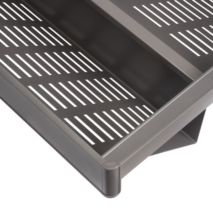 Emuca Kit de range-chaussures extractible pour armoires Quartz, réglable, module 800mm, Acier, aluminium et plastique, Titane