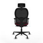 Piqueras y Crespo Chaise de Bureau avec Appui-tête 2D036G2 Rouge