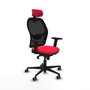 Piqueras y Crespo Chaise de Bureau avec Appui-tête 2D036G2 Rouge