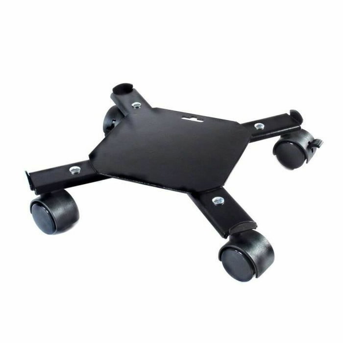 Nature Support de pot roulant extensible noir mat