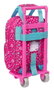 Safta Moch 765 + Carro 805 Pinypon - Set de jouets - Dimensions 20x28x8 cm - Pour 3 ans - Couleurs rose et bleu - Polyester