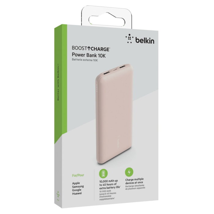Belkin Batterie externe 10 000 mAh Rose Belkin Batterie externe 10 000 mAh Rose