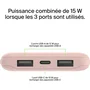 Belkin Batterie Externe USB-C 10 000 mAh Rose - Recharge Haute Capacité Portable