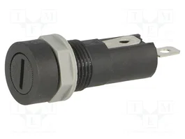 Stelvio Kontek Socle pour fusibles 5x20mm 10A 250VAC noir