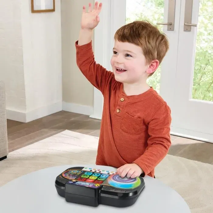 Vtech DJ Studio Magic Light - Platine musicale éducative pour enfants de 3 à 7 ans avec 8 touches piano, disque à scratcher et pad lumineux - 9 chansons et 27 mélodies