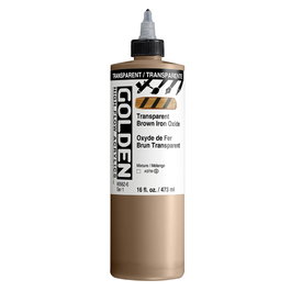 Golden Peinture Acrylique High Flow Marron Oxyde Transparent 473 ml