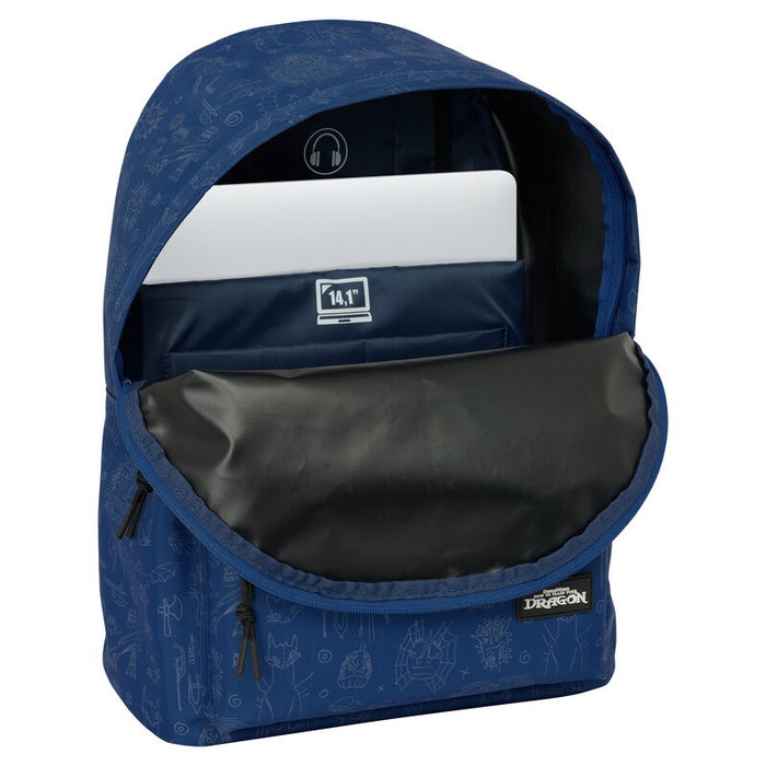 Safta Cartable Bleu foncé pour Ordinateur Portable 14,1 pouces