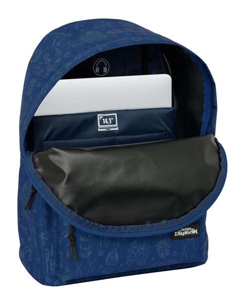 Safta Sac à dos pour ordinateur portable 14,1" comme entraîner ton dragon 31x41x16 cm - Recommandé à partir de 3 ans
