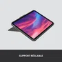 Logitech Combo Touch Étui Clavier avec Trackpad Détachable AZERTY pour iPad 10ᵉ Génération (Gris)