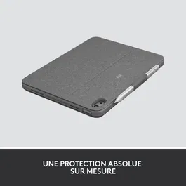 Logitech Combo Touch Étui Clavier avec Trackpad Détachable AZERTY pour iPad 10ᵉ Génération (Gris)
