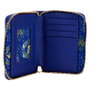 LOUNGEFLY Porte-cartes Disney Aladdin 30e Anniversaire en cuir végan avec fermeture à zip et détails dorés