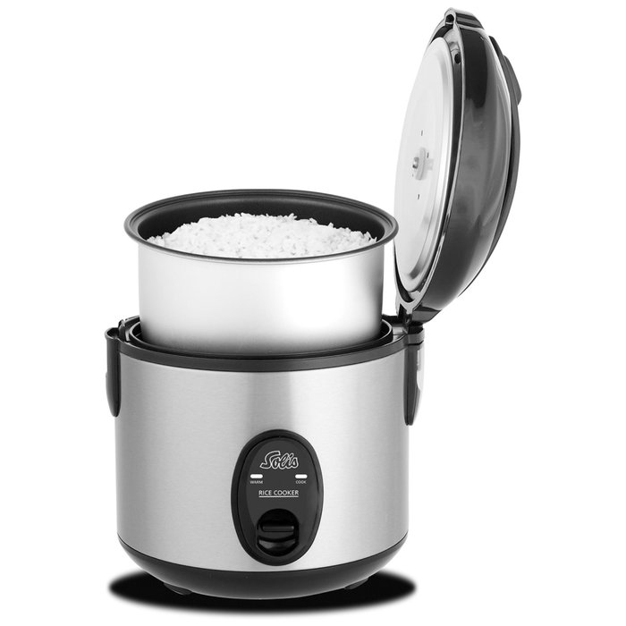 Solis Rice Cooker Compact 821, 0,8L, Argent / Noir Solis Rice Cooker Compact 821, 0,8L, Argent / Noir