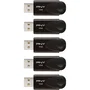 PNY Attaché 4 - Pack de 5 Clés USB 2.0 de 16 Go chacune - Design durable avec attache pour porte-clés