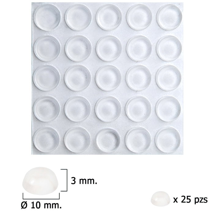 MAURER Dômes amortisseurs silicone grand format (blister 25 unités) MAURER Dômes amortisseurs silicone grand format (blister 25 unités)