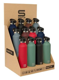 Safta Présentoir à bouteilles en métal 600 ml couleurs foncées 31,5x23,5x19,5cm - Modèles assortis