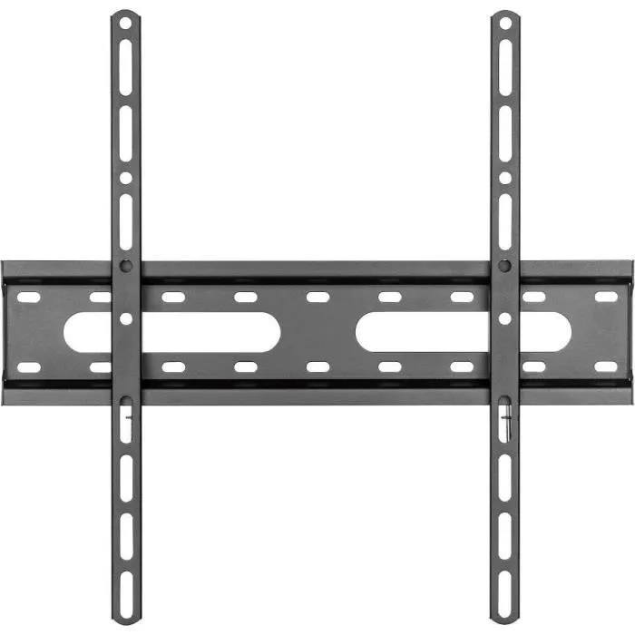 Stell SHO 4210 - Support TV fixe mural SLIM, pour écrans 32 à 55", VESA 100x100 à 400x400, charge max 45 kg, montage 2.7 cm du mur, acier noir