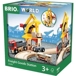 BRIO World Grue de Chargement avec Bras Magnétique - Accessoire pour Circuit de Train en Bois - Réf. 33280 - Jouet Enfant dès 3 ans