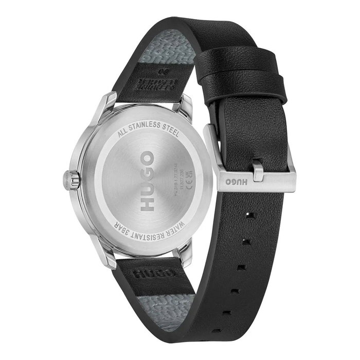 HUGO BOSS Montre Analogique 1530362 en Acier Inoxydable et Cuir