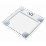 Beurer GS-14 Pèse-personne digital blanc en verre avec grand écran LCD et activation par capteur de vibrations