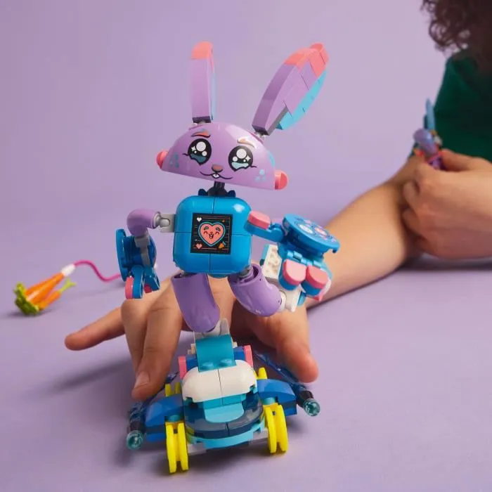 LEGO DREAMZzz 71490 Izzie et Bunchurro le Lapin Gamer - Jouet de Construction 3-en-1 avec Minifigurine - 252 Pièces - A Partir de 7 Ans
