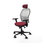 Piqueras y Crespo Chaise de Bureau avec Appui-tête Jorquera 3D036N2 Bordeaux