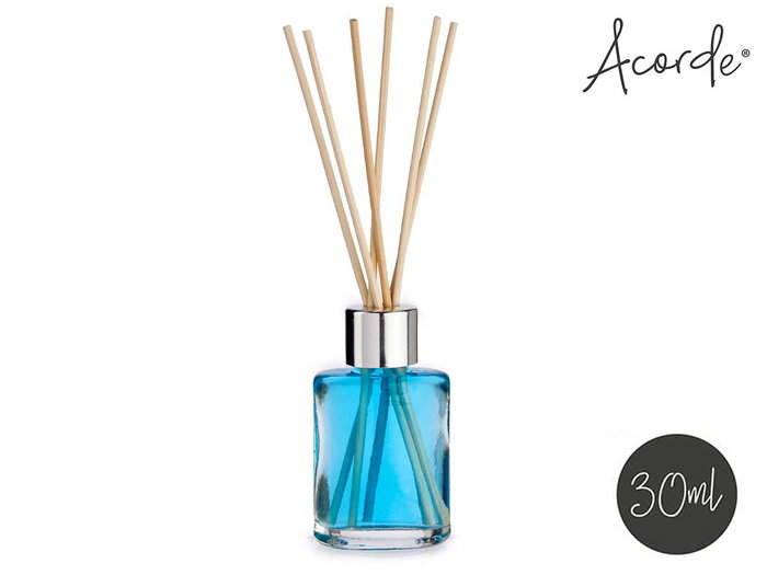 Acorde Mikado Océan Diffuseur à Rotin 30 ml 4,4x7,9x2,9 cm Bleu (Set de 24)