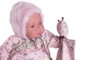 Antonio Juan Muñeca Mi primer Reborn Alejandra - Poupée reborn avec doudou 52 cm - Corps en tissu lesté