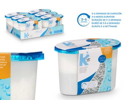 ARTE REGAL Absorbeur d'humidité ovale bleu-transparent, lot de 24