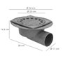 ABRISA Caldereta Sifonique PVC Horizontale 250x250/110mm